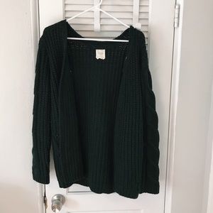 francescas dark green cardigan
